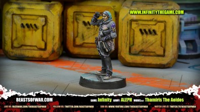 Game: Infinity Army: ALEPH Model(s): Thamiris The Aoidos