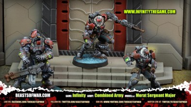 Game: Infinity Army: Combined Army Model(s): Morat Sergeant Major