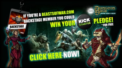 Win Your Dungeon Saga Kickstarter Pledge - Click Here
