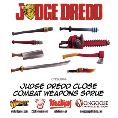 Judge Dredd Close Combat Weapon Sprue