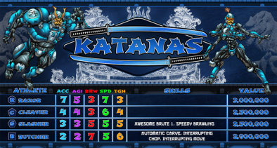 Katanas Ref Card