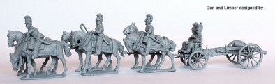 Bavarian Six Horse limber with 12 Pounder