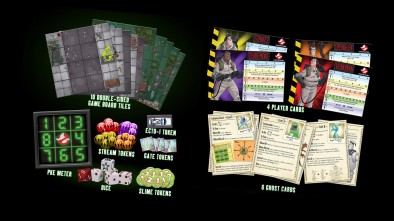 Ghostbusters Board Game Kickstarter Tiles, Dice etc.