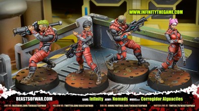 Game: Infinity Army: Nomads Model(s): Corregidor Alguaciles