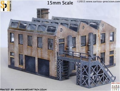 Details about   WW2 FACTORY LARGE i501 15mm Building Sarissa Precision 
