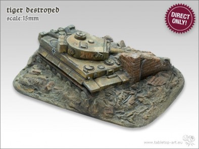 Destroyed Tiger 15mm