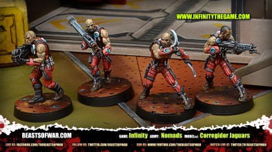 Game: Infinity Army: Nomads Model(s): Corregidor Jaguars