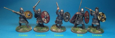 Gaheris, Lancelot, Gawain, Bors, Lamorak