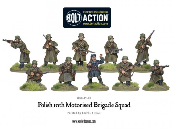 Warlord Games Bolt Action Polish Infantry Squad In Greatcoats Singles 