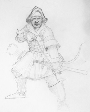 Arab Armoured Archer Sketch #2