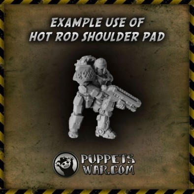 Hot Rod Shoulder Pads (On Model)