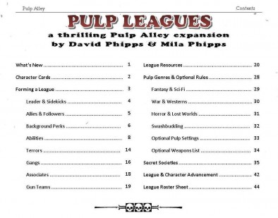 Pulp Leagues (Contents)