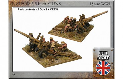 8th Army British 5.5 Guns and Crew