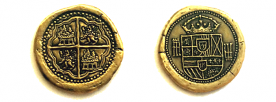 pirate coins close up