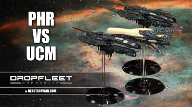 Dropfleet Commander - PHR Vs UCM Weapons Demo