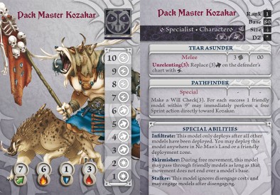 Pack Master Kozakar Stat Card