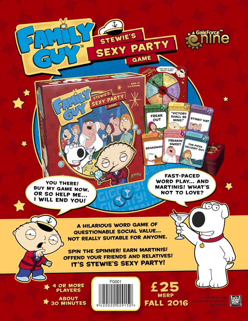 Family Guy: Stewie’s Sexy Party Game Coming In October – OnTableTop