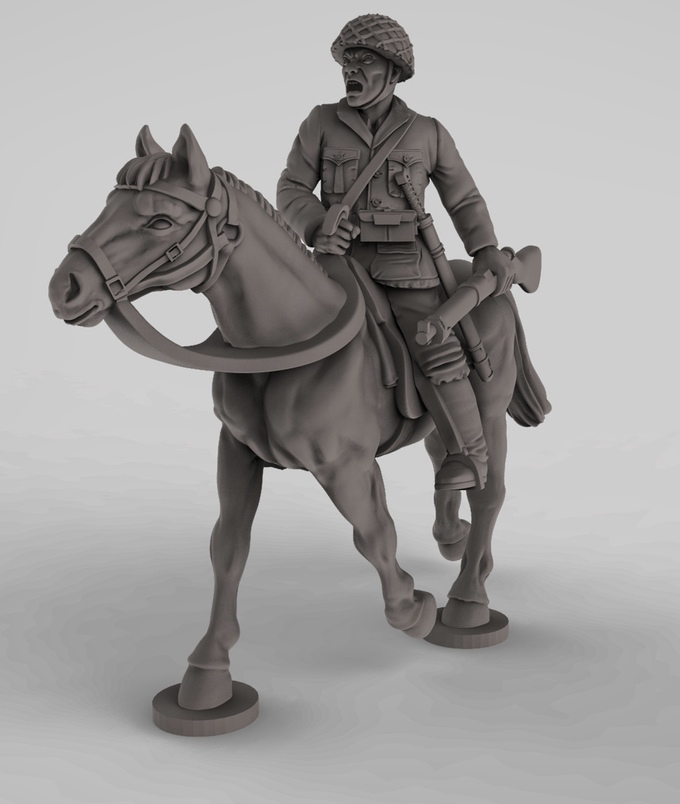 Resin 1/35 Russian Cavalry officer with horse WWII Unpainted unassembled 3814 