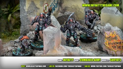 Game: Infinity Army: combined army Model(s): Suryats