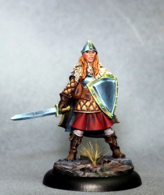 Female Warrior With Sword & Shield