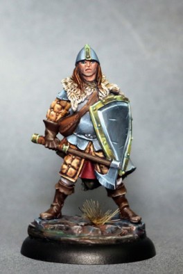 Male Warrior With Battle Axe & Shield