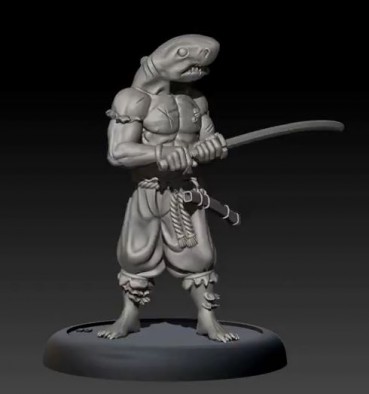 Arata Shark Swordsman (Render)