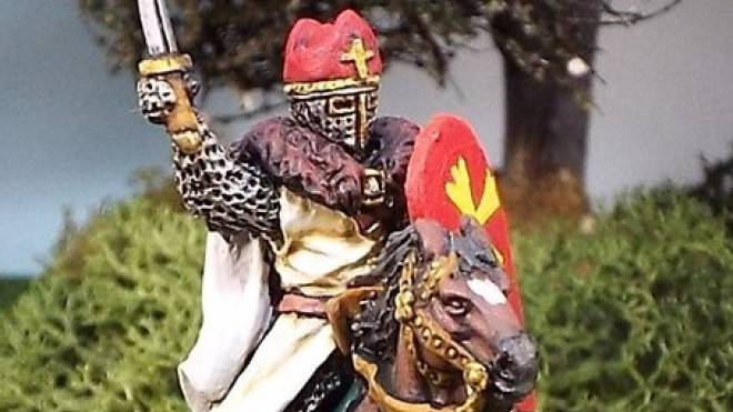 28mm Curteys 6 x C12/13th Medieval Crusades Knights 01 lion Rampant Saga 
