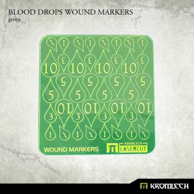 Blood Drop Wound Markers (Green)