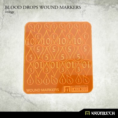 Blood Drop Wound Markers (Orange)