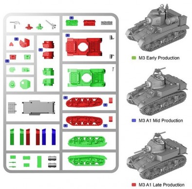 The Plastic Soldier Company 15mm Stuart M3 Honey Light Tank Combinations