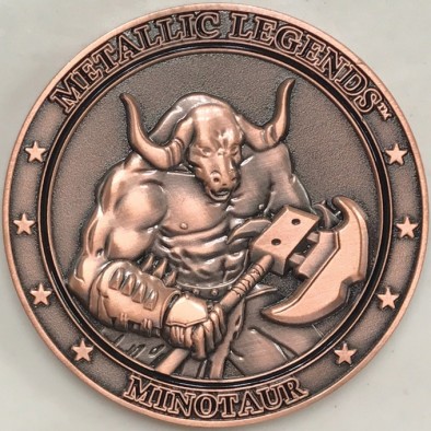 Metallic Legends Collectible Fantasy Coins Minotaur