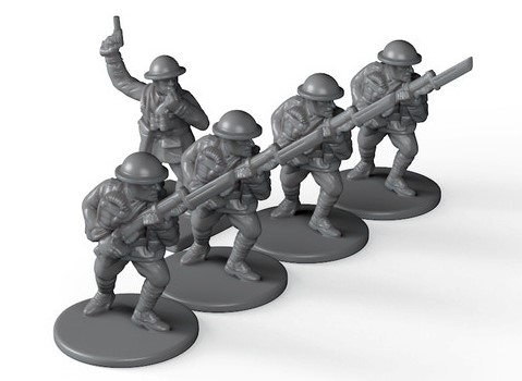 4 mini British infantry unit the great war the great war psc g27