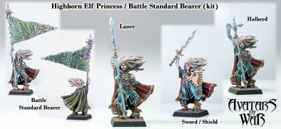 Highborn Elf Princess & Battle Standard Kit - Avatars Of War