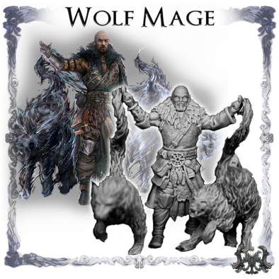 Wolf Mage - Wolfthorn Miniatures