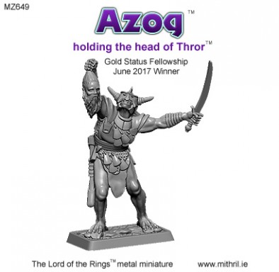 Azog Holding Head Of Thror - Mithril