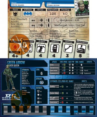 Green Arrow Stat Card - Knight Models