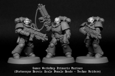 Techno Roiders Heads #1 - Statuesque miniatures