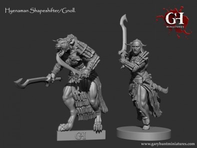 Hyenaman Shapeshifter Gnoll (Alt) - Gary Hunt Miniatures