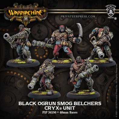 Black Ogrun Smoke Belchers - Warmachine