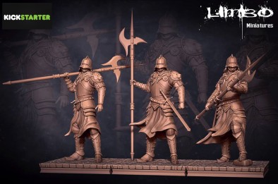 Limbo Miniatures Soldiers With Halberds