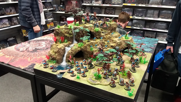 Adding my Seraphon and a couple of GW trees and that was the board finished for Armies on Parade.  I was very pleased with how the whole process went and I learnt a lot of new techniques on the way.   I therefore decided that I was going to continue the board into a full table.......