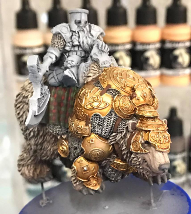 Nothing's cooler than a dwarf on a bear!