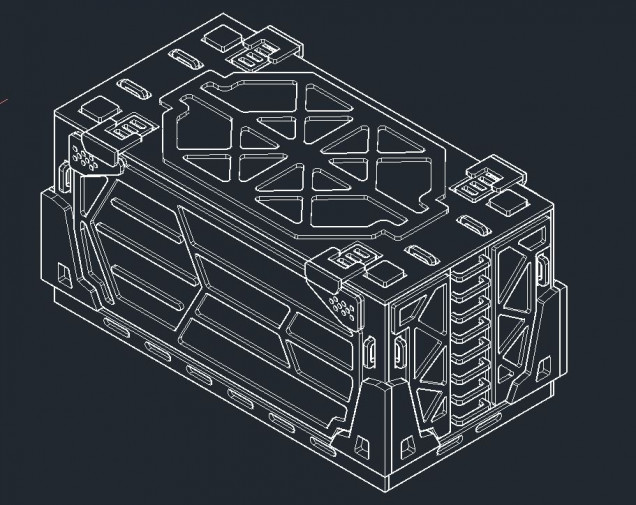 CAD drawing of the container.