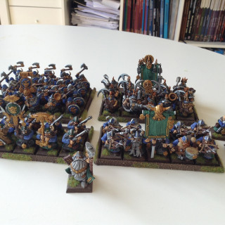 Dwarves; a speedpainted army done in three days by a friend (the owner) and myself