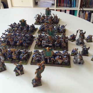 Dwarves; a speedpainted army done in three days by a friend (the owner) and myself