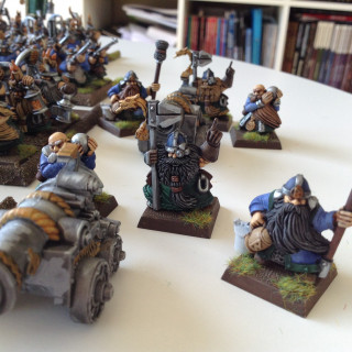 Dwarves; a speedpainted army done in three days by a friend (the owner) and myself