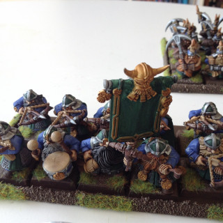 Dwarves; a speedpainted army done in three days by a friend (the owner) and myself