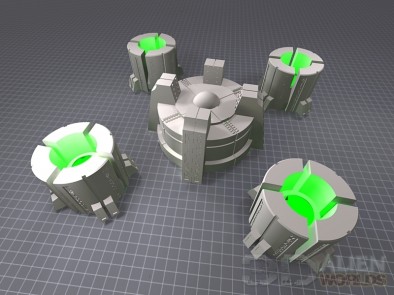 Necrontyr Power Generators - 3D Alien Worlds