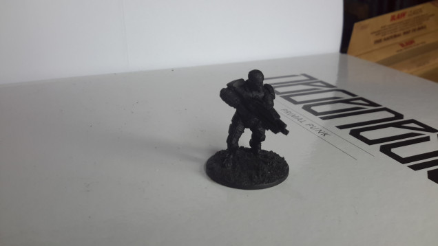 Sorry picture is a bit dark, this will represent a Hel veticas (a militaristic swiss faction) will be looking for some more suitable figures, possibly manic or Hassle free corporate troops.