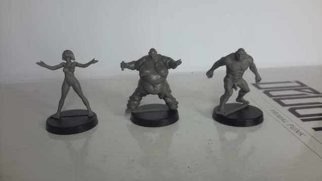 These will be converted to represent some of the Homo Degenesis (mutants). left to right; Pregnoctic, Psychokinetic and Bio kinetic. 